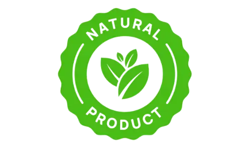 100% natural ingredients badge for HepatoBurn weight loss and liver support supplement